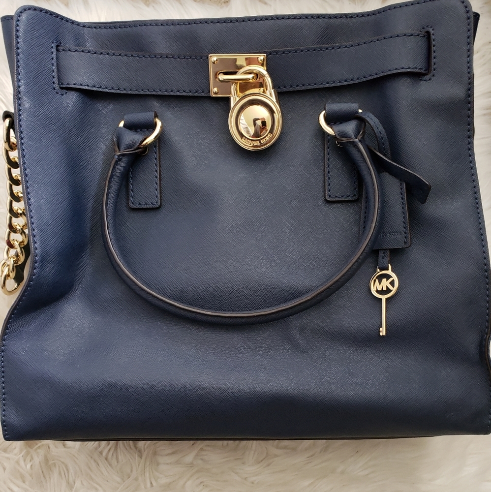 Michael Kors Hamilton Large Navy Tote